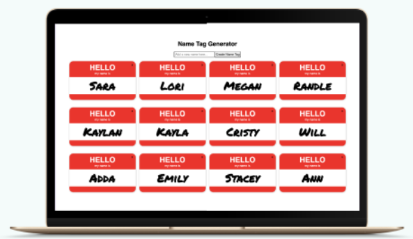 Name Tag Generator Project